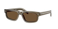 PRADA PR B11S Transparent Ocean - Men Luxury Sunglasses, Brown Mirror Internal Grey Lens