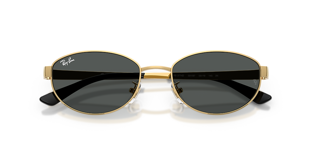 RAY-BAN RB3774D Arista Gold - Unisex Sunglasses, Dark Grey Lens