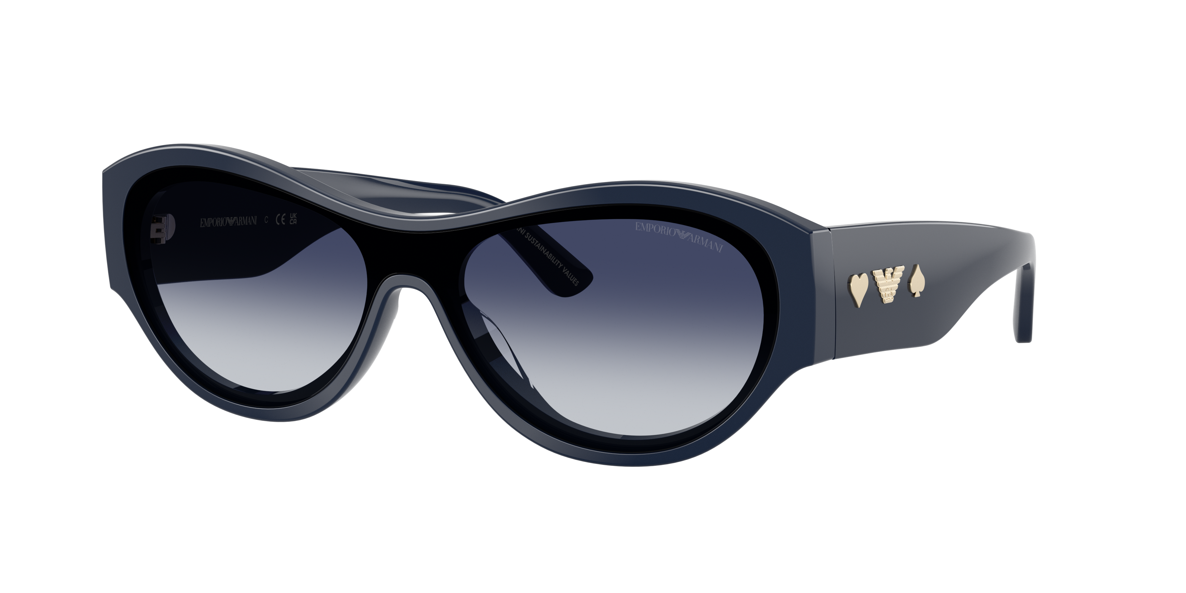 Emporio Armani Woman Sunglass EA4265U -  Frame color: Crystal/Cola/Lime, Lens color: Grey Gradient Blue