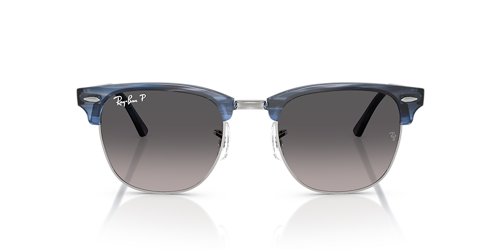 Rayban RB3016 Clubmaster サングラス ブルー Ray-Ban RB3016 Clubmaster L (51 - 21) with Grey lenses and