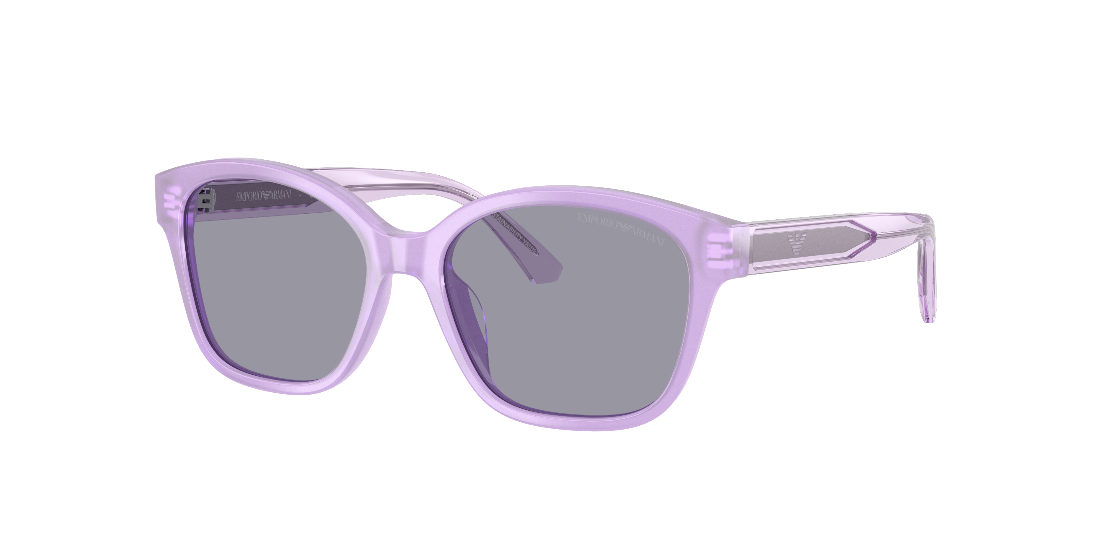 Emporio Armani Unisex Sunglass EK4009U -  Frame color: Opal Lillac, Lens color: Blue