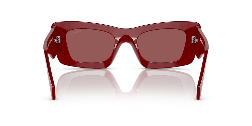 Prada PR 13ZSF XL (52 - 20) with Violet lenses and Red frame