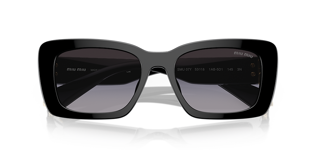 【Miu Miu】0MU 07YS サングラス(Black) Miu Miu MU 07YS L (53 - 18) with Grey lenses and Black frame