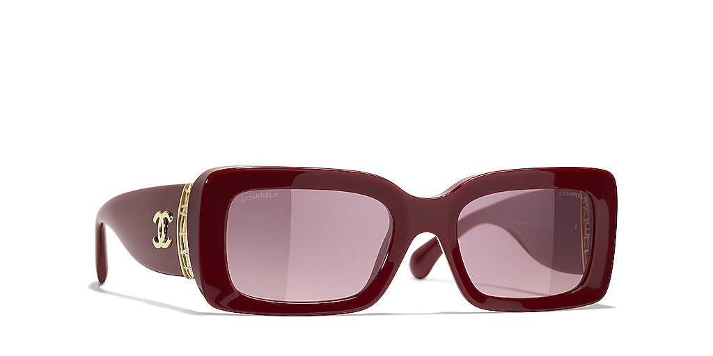 Chanel Rectangle Sunglasses CH5534A L (54 - 20) with Pink lenses