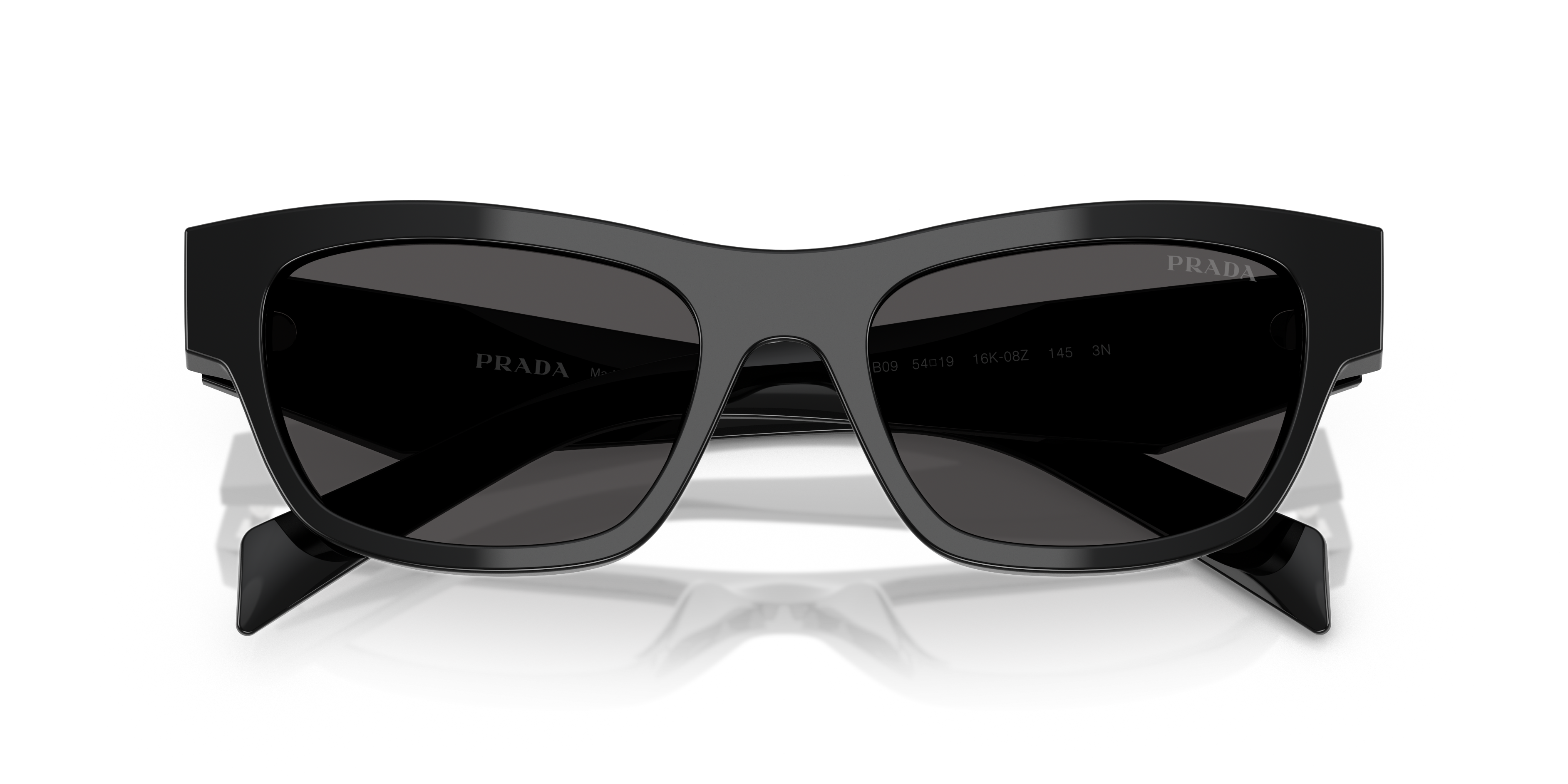 Prada PR B09S L (54 - 19) with Grey lenses and Black frame