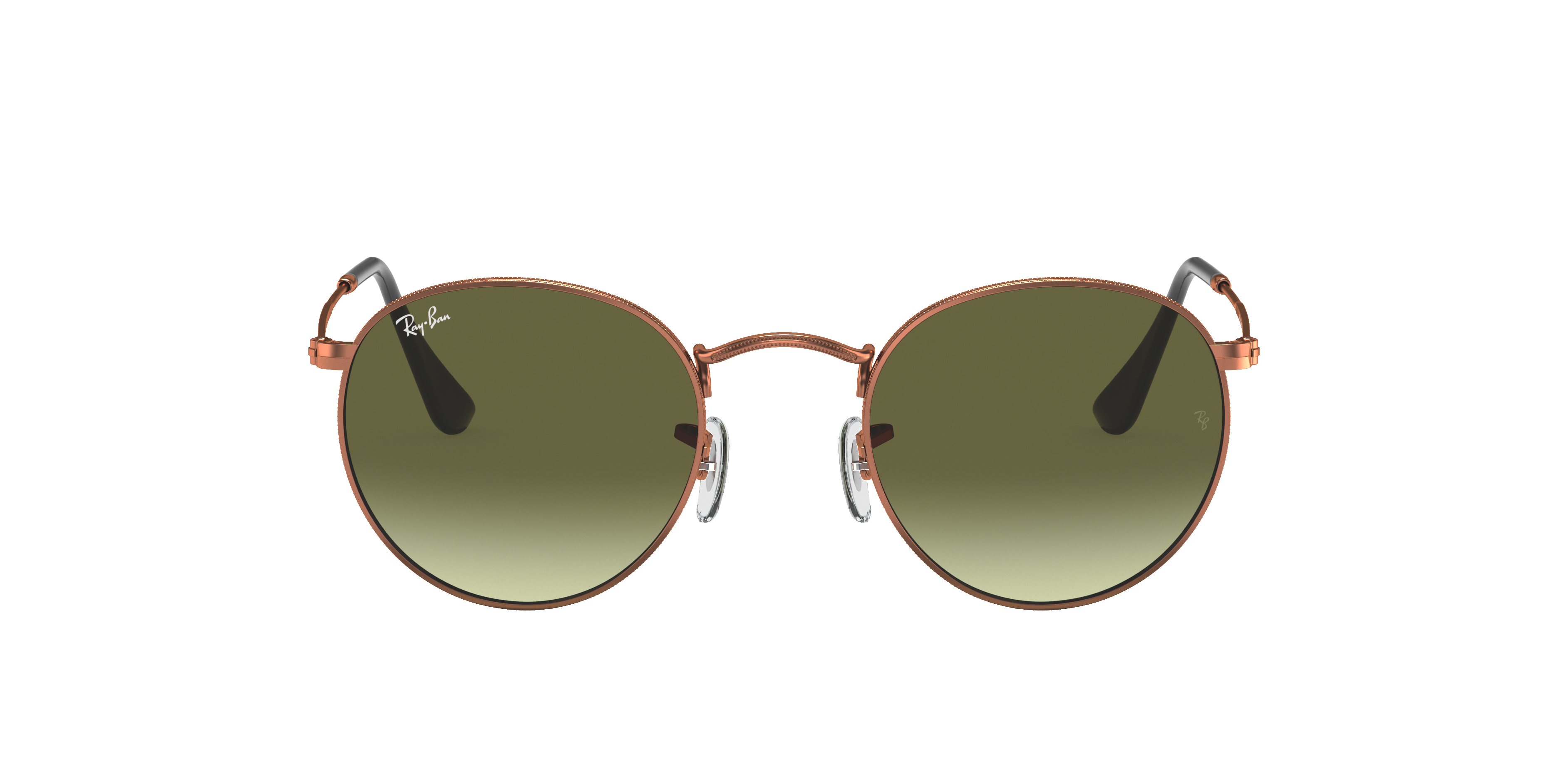 Ray-Ban Round Metal S (50 - 21) with Green lenses and Copper frame
