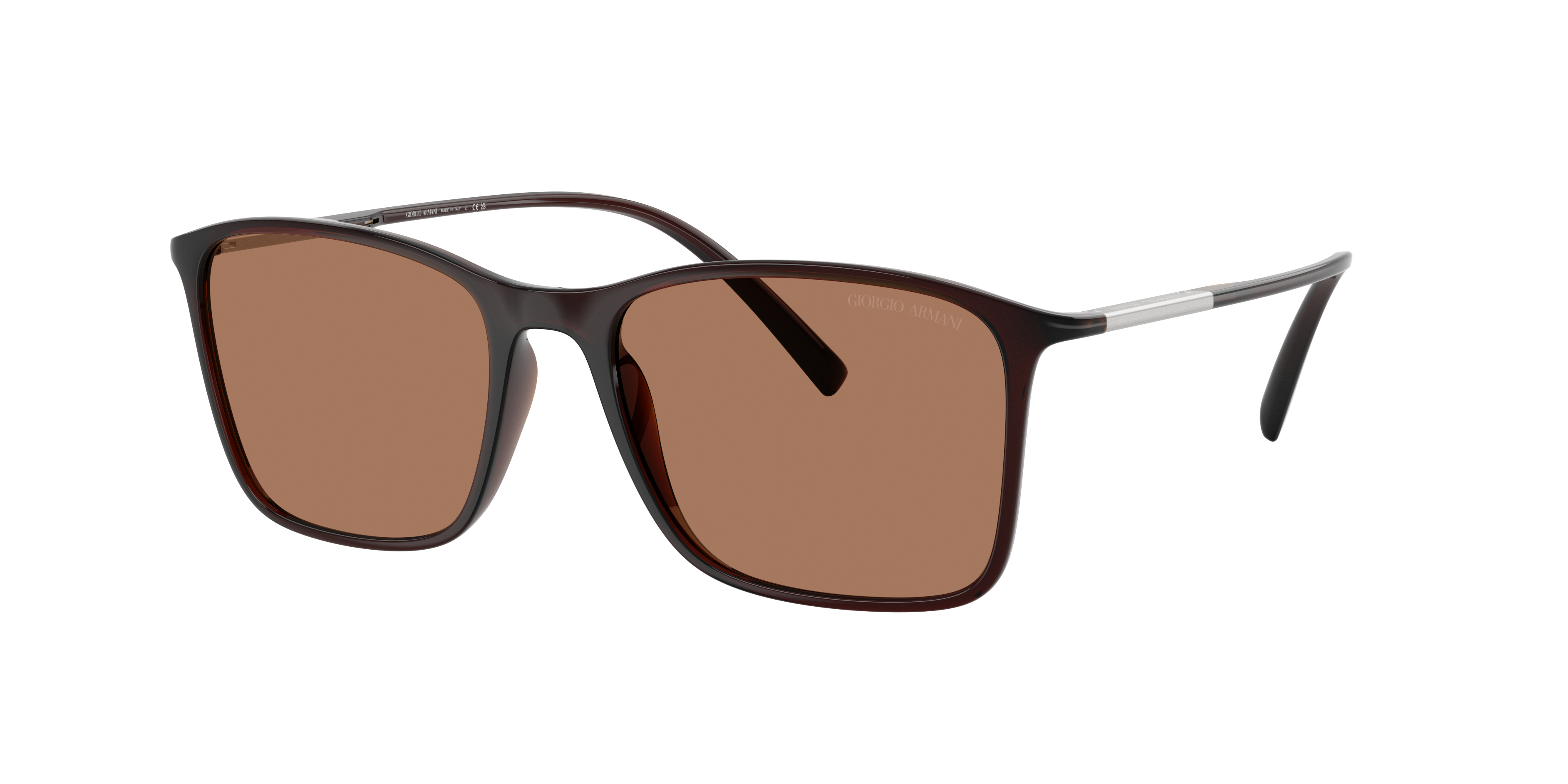 Giorgio Armani Man Sunglass AR8231U -  Frame color: Transparent Brown, Lens color: Brown