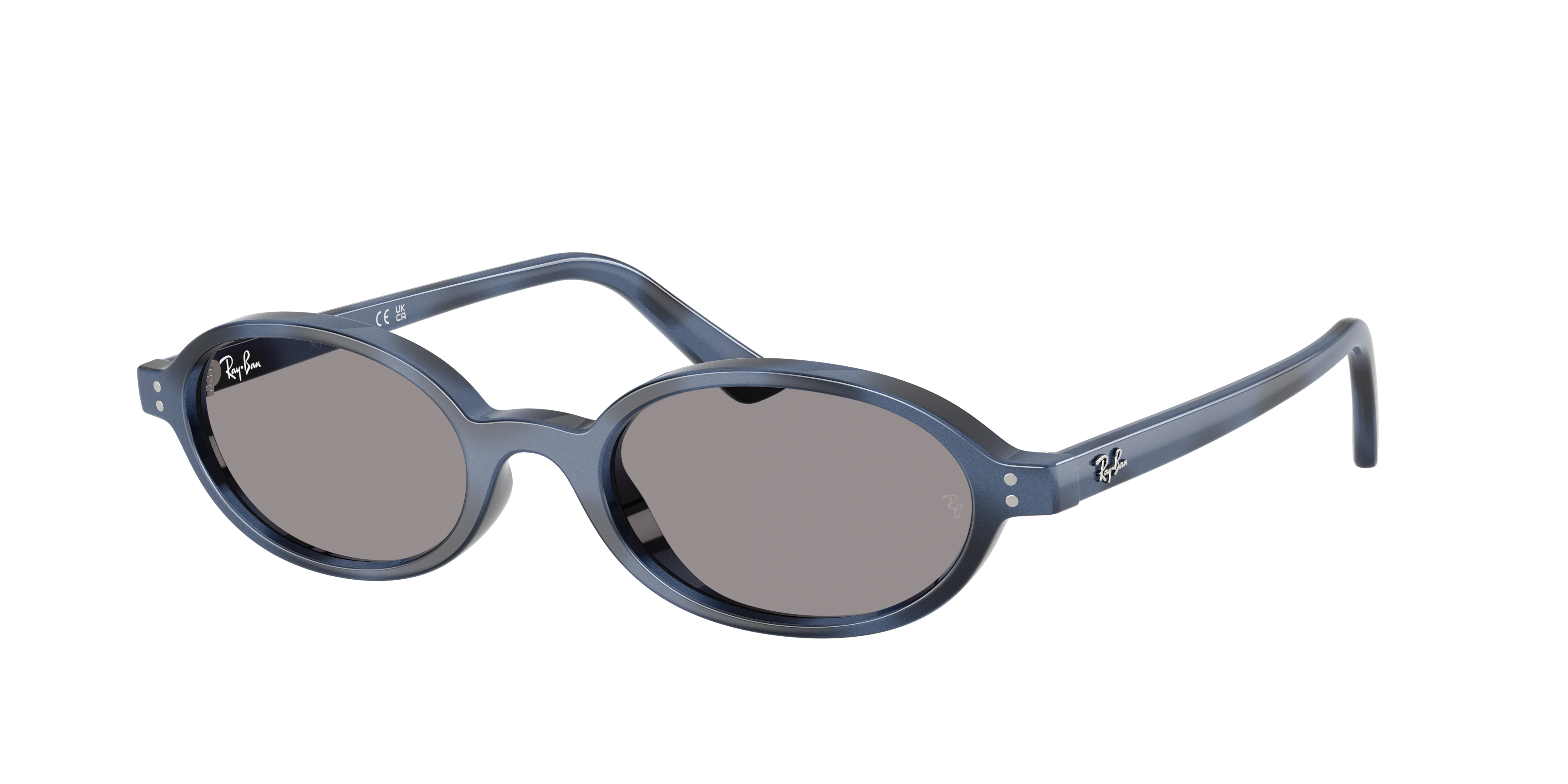 Ray-Ban Unisex Sunglass Khal Bio-Based -  Frame color: Blue Havana, Lens color: Grey
