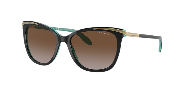 Ralph RA5203 54 Polar Gradient Brown & Black On Acquamarine 