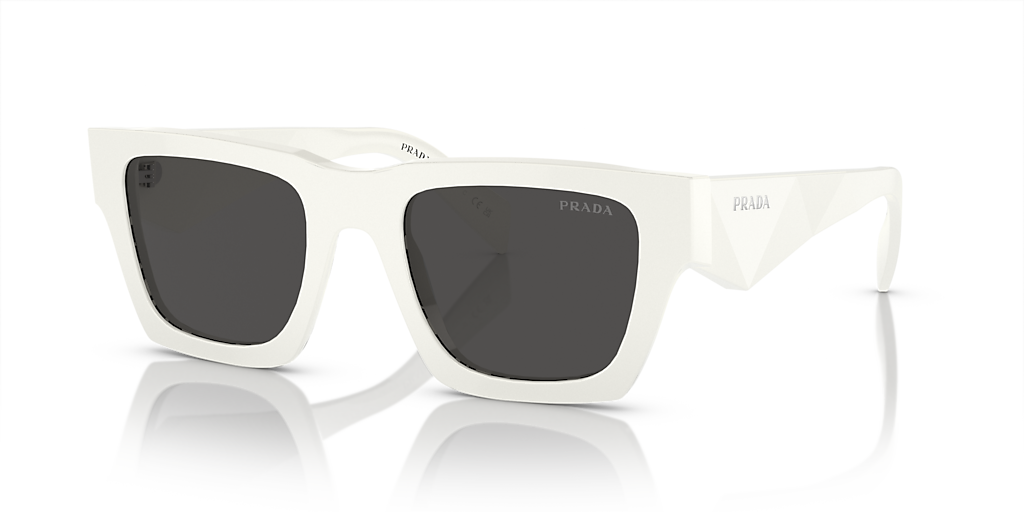 Prada PR A06S M (50 - 21) with Grey lenses and White frame