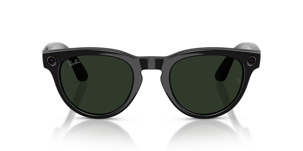 RW4013 Ray-Ban Meta Headliner Black - Unisex Sunglasses, Clear/Graphite Green Lens
