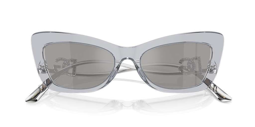 D＆G Silver frame sunglasses Dolce & Gabbana silver sunglasses with initial – Al fintage