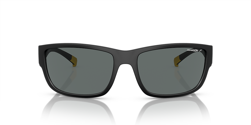 ARNETTE AN4256 Bushwick Matte Black - Unisex Sunglasses, Polarized Dark Grey Lens