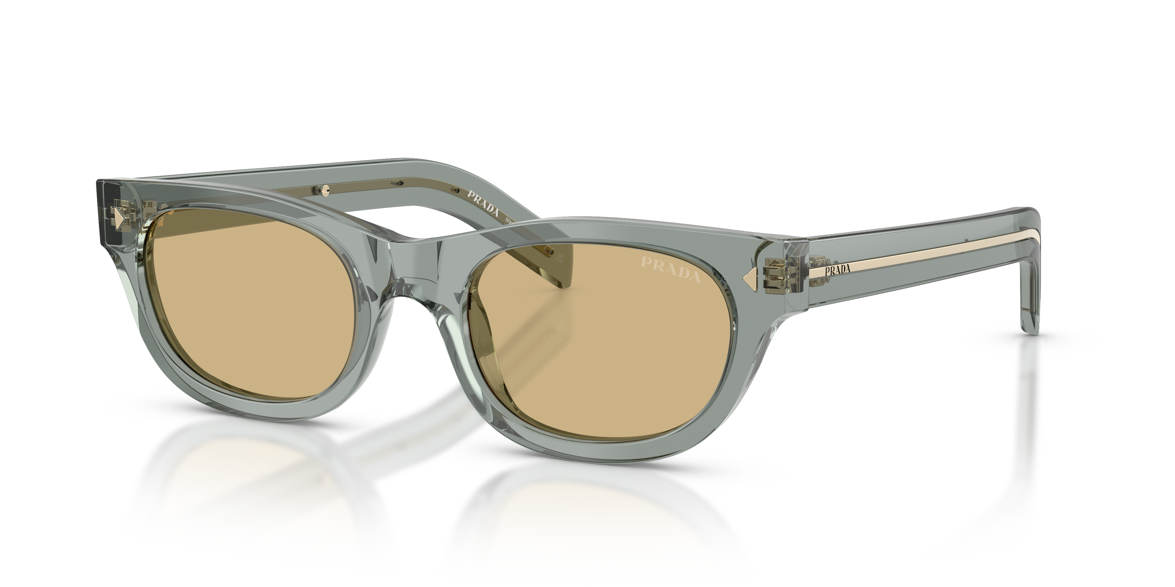 Prada PR C09S M (51 - 21) with Brown lenses and Grey frame