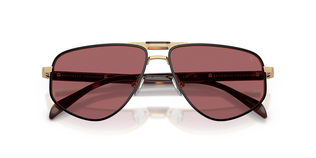 BRUNELLO CUCINELLI☆美品☆ Brunello Cucinelli BC2020ST Dike XL (58 - 14) with Violet lenses