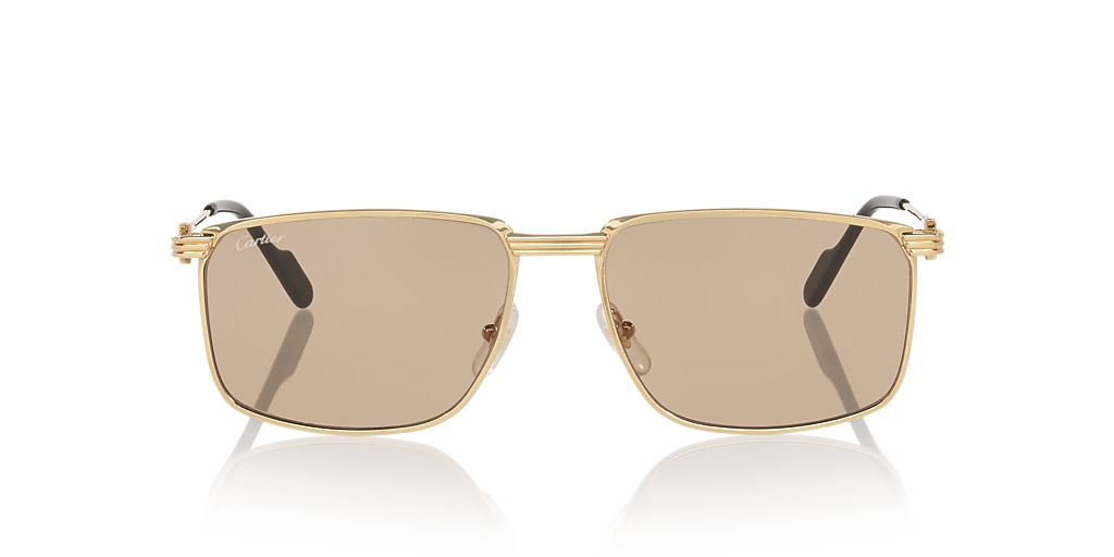 Cartier CT0534S-004 Sunglasses Gold Brown Metal CT0534S Sunglasses - Cartier Authorized Retailer  main image 4