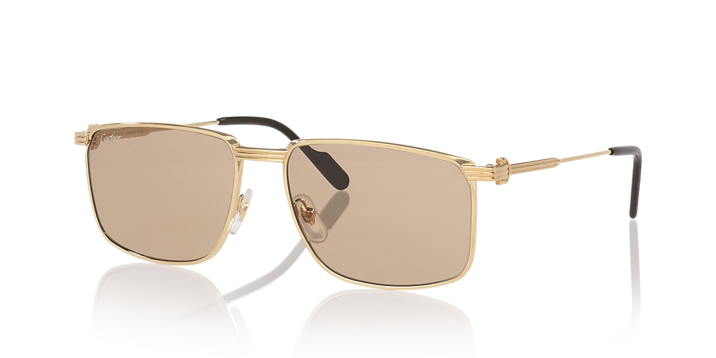 Cartier CT0534S XL (59 - 17) with Brown lenses and Gold frame