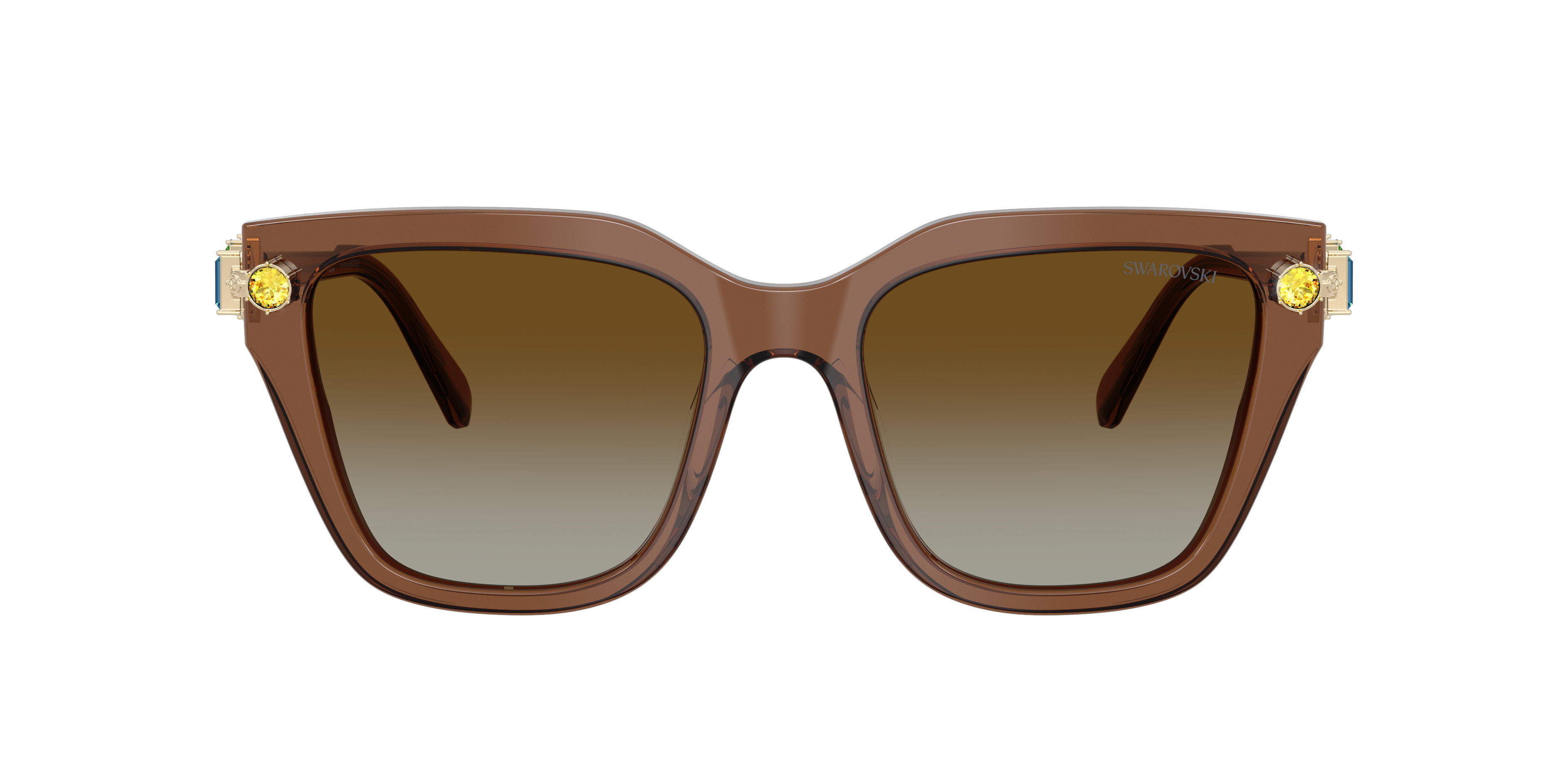 Swarovski Woman Sunglass Sk6041 In Gradient Brown Polar