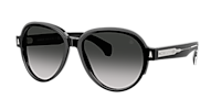MONCLER ハイロット サンクラス ME6005 30013C Moncler ME6005 Swanspan Sunglasses 30013C Shiny Black - eye