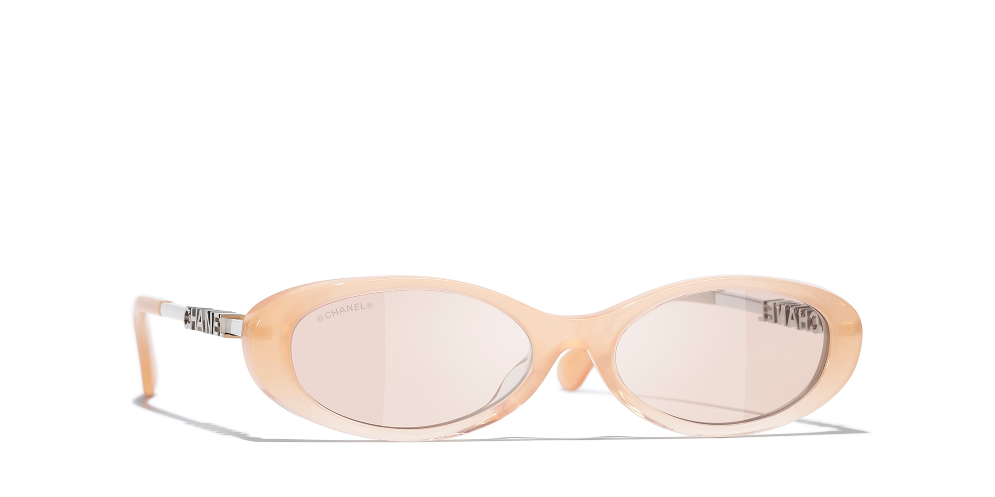 Chanel Woman Sunglass Oval Sunglasses CH5565 CH5565 -  Frame color: Gradient Nude, Lens color: Peach