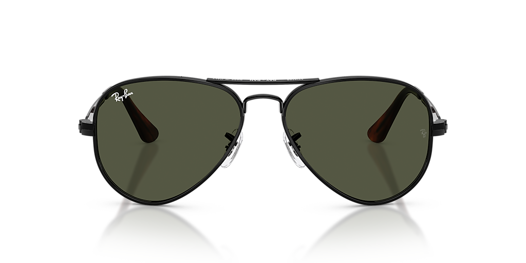 RAY-BAN RB3925 AVIATOR MAX Black - Sunglasses, Green Lens