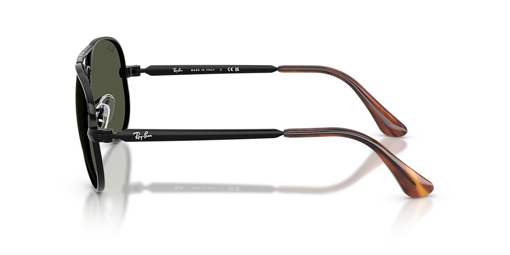 RAY-BAN RB3925 AVIATOR MAX Black - Sunglasses, Green Lens