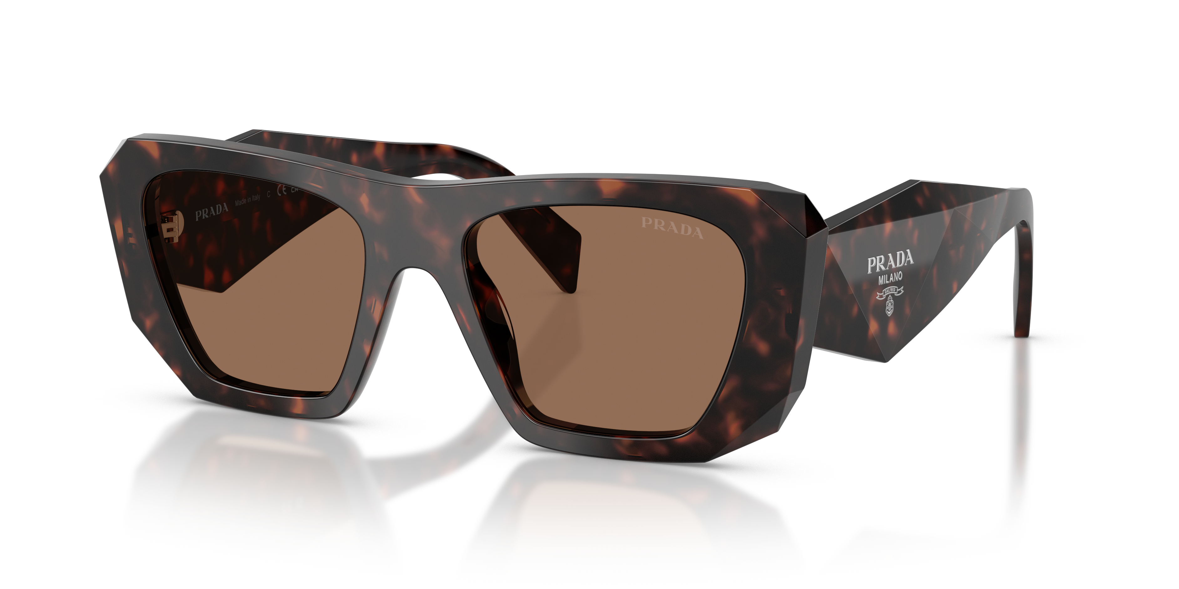 プラダ PRADA サングラス PR18US キャッツアイ アーモンド　べっ甲 Prada PR B18S S (53 - 19) with Brown lenses and Tortoise frame