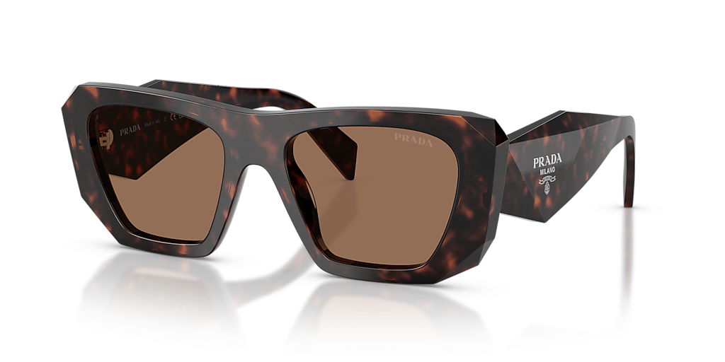 PRADA サングラス 64018 ブラウン Transparent Brown B18S Geometric Sunglasses (0PR-B18S-CHOCOLATE-BROWN)