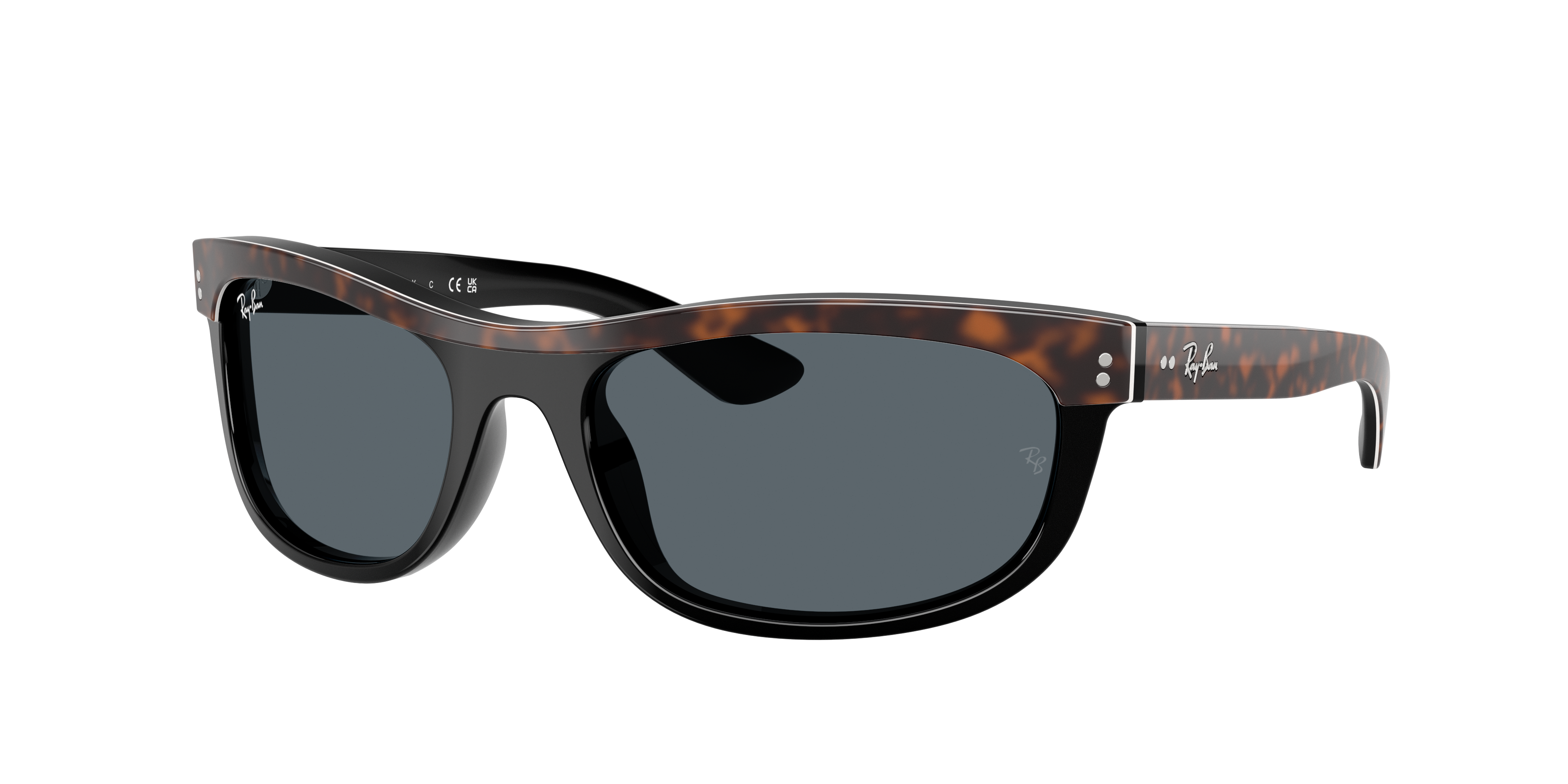 Ray-Ban Unisex Sunglass Balorama Street Neat -  Frame color: Havana On Black, Lens color: Blue