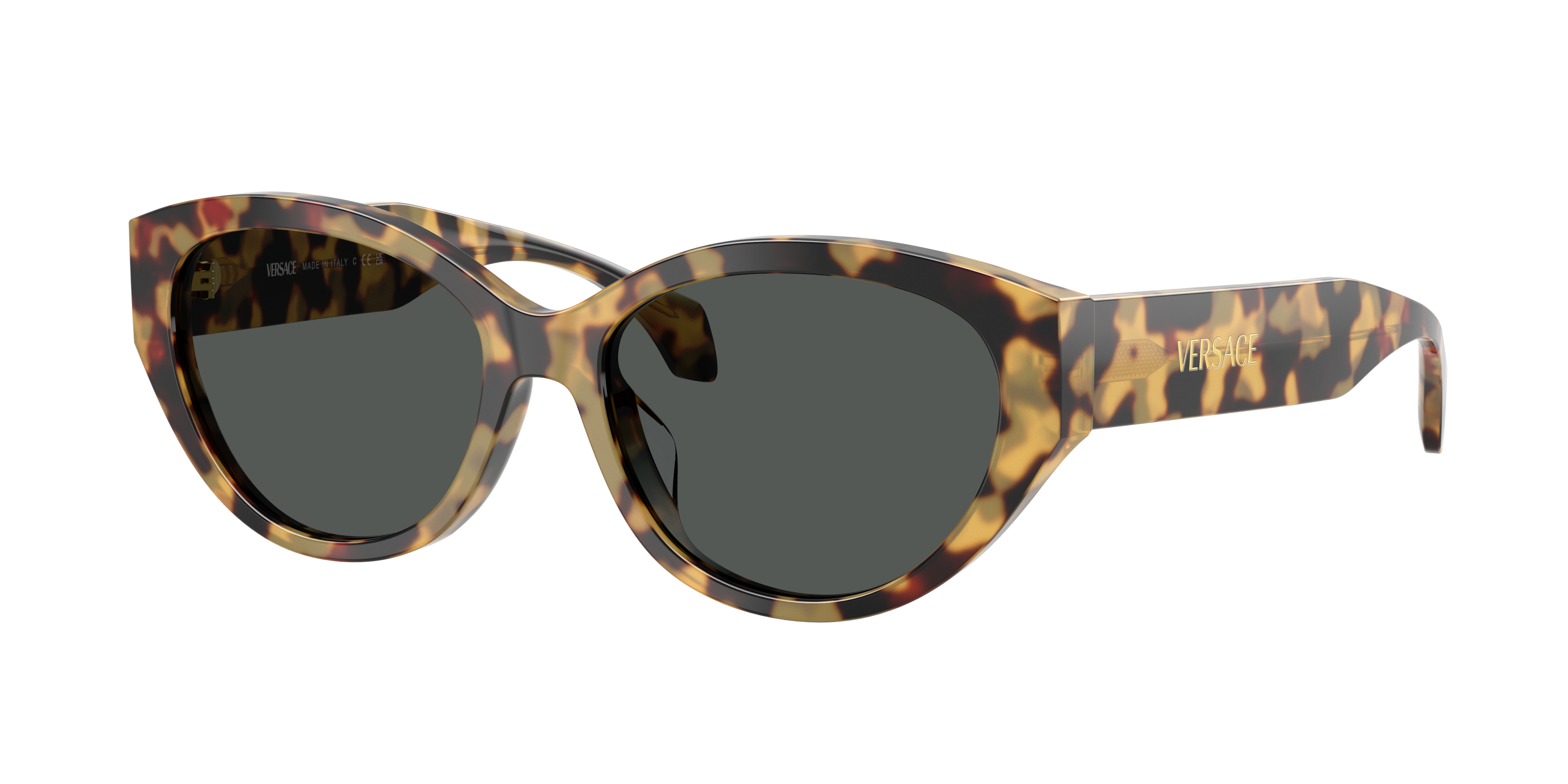 Versace Woman Sunglass VE4495D -  Frame color: Brown/Yellow Havana, Lens color: Dark Grey