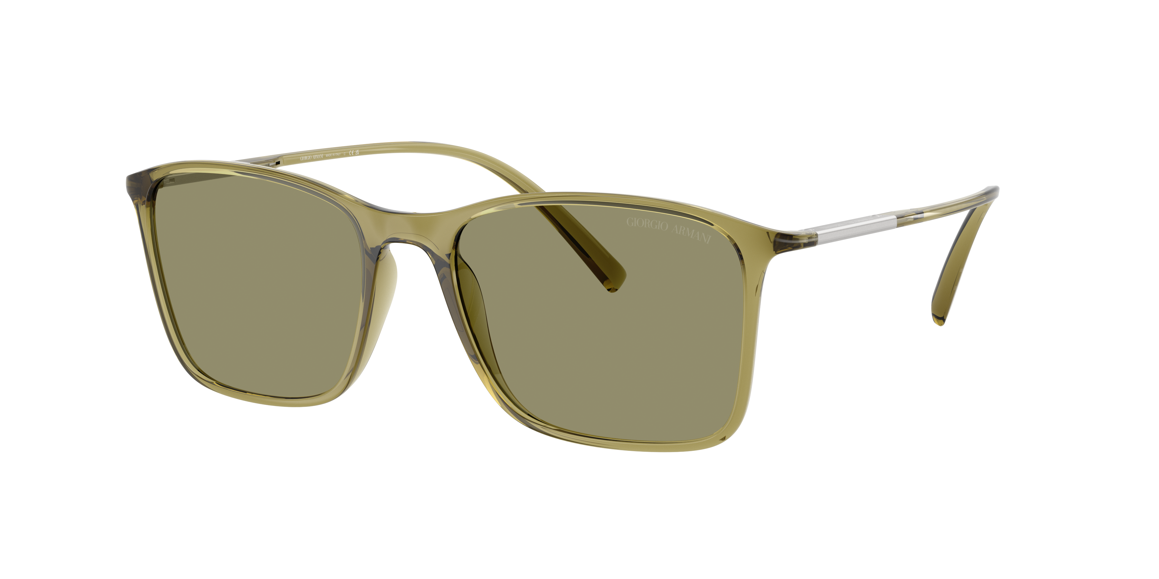 Giorgio Armani Man Sunglass AR8231U -  Frame color: Transparent Green, Lens color: Green