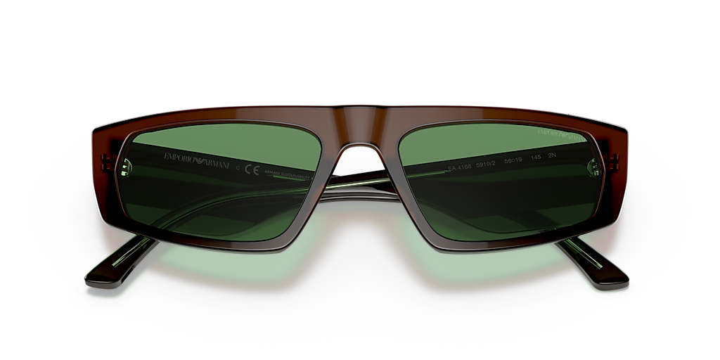 EMPORIO ARMANI EA4168 Brown - Men Sunglasses, Green Lens