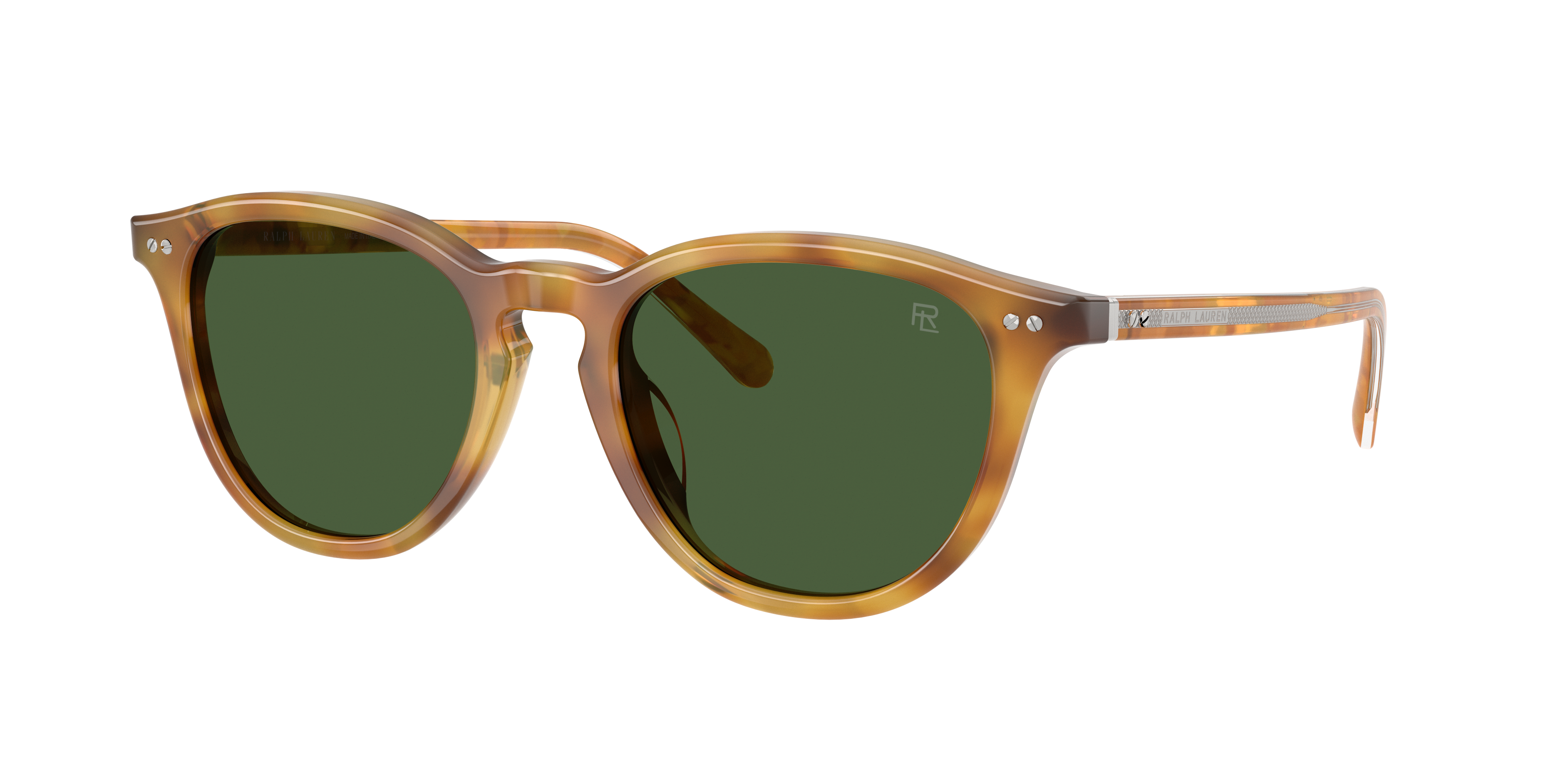 Ralph Lauren Man Sunglass RL8241U -  Frame color: Shiny Tortoise Light Brown, Lens color: Bottle Green