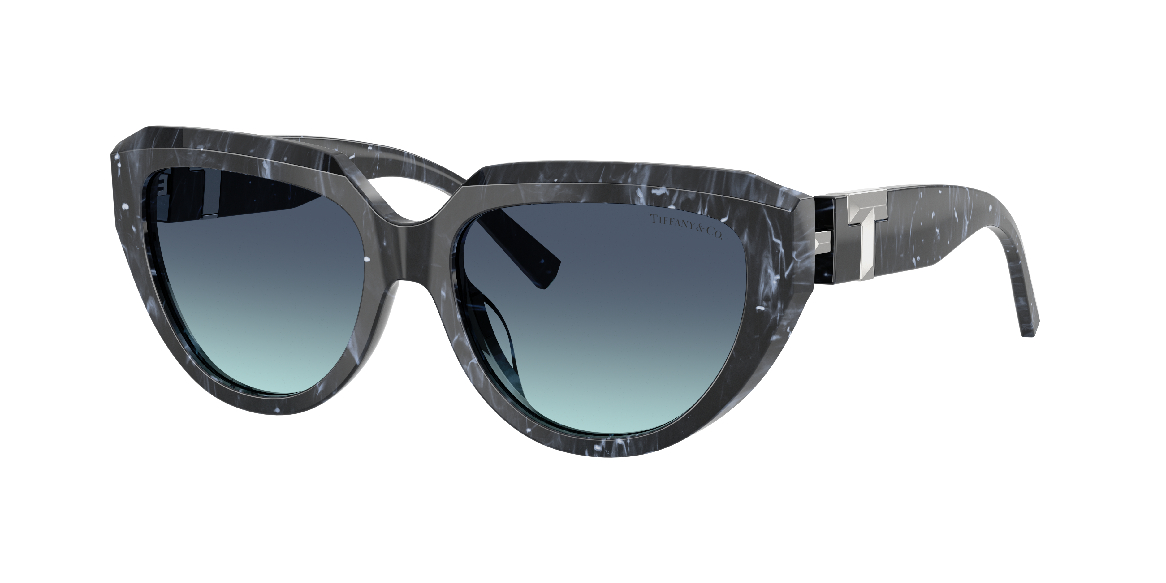 Tiffany & Co. Woman Sunglass TF4238U -  Frame color: Striped Black, Lens color: Azure Gradient Blue