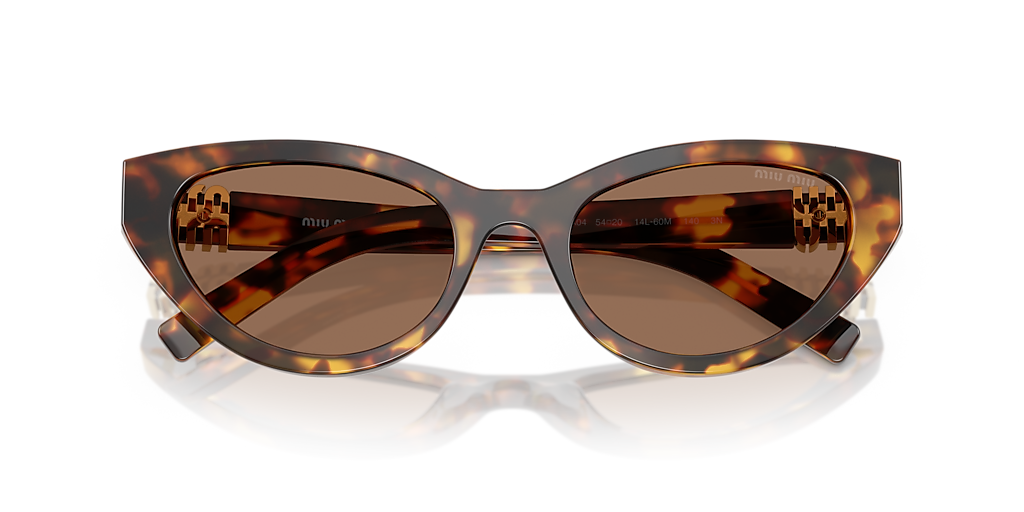 【送料&関税込】Miu Miu 0mu A04s14l60m Miu Miu MU A04S L (54 - 20) with Brown lenses and Tortoise