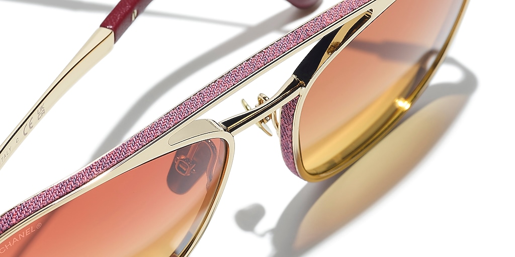 Chanel Pilot Sunglasses CH4290Q XL (56 - 18) with Orange