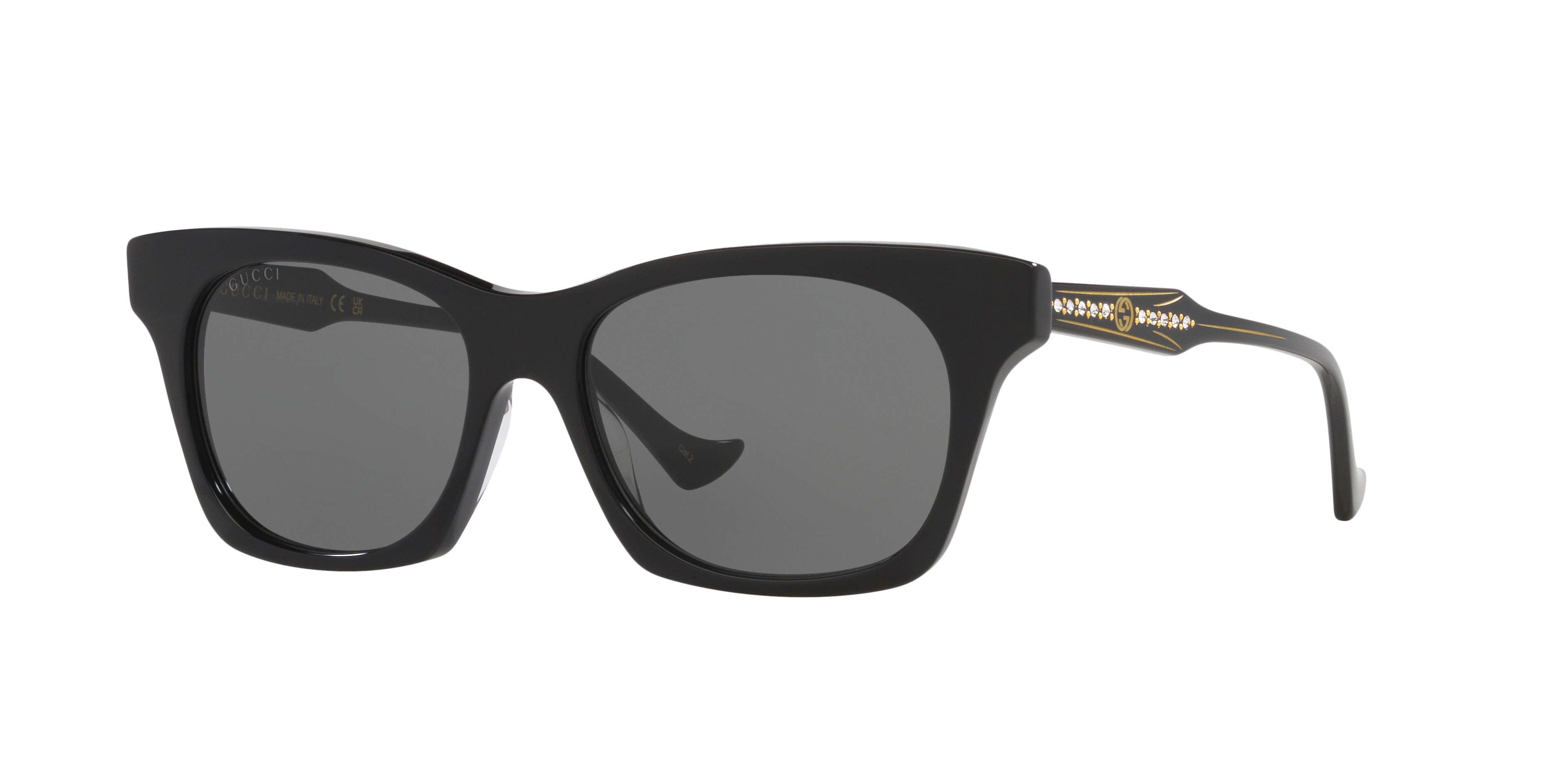 サングラス GUCCI Gucci - GG1299S - 001 BLACK BLACK GREY Gucci GG1299S S (55 - 16) with Grey lenses and Black frame