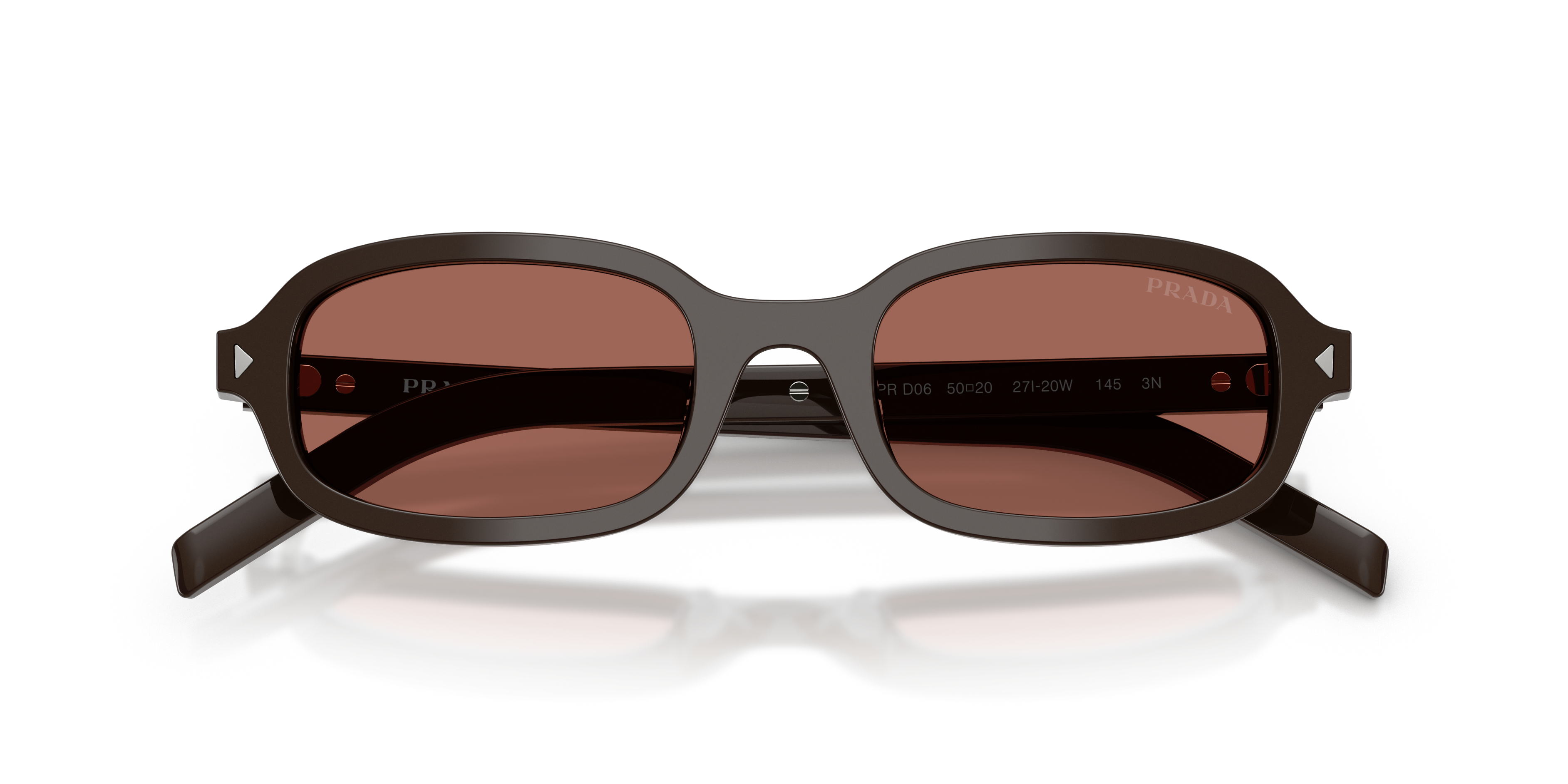 Prada PR D06S XS (50 - 20) with Brown lenses and Brown frame