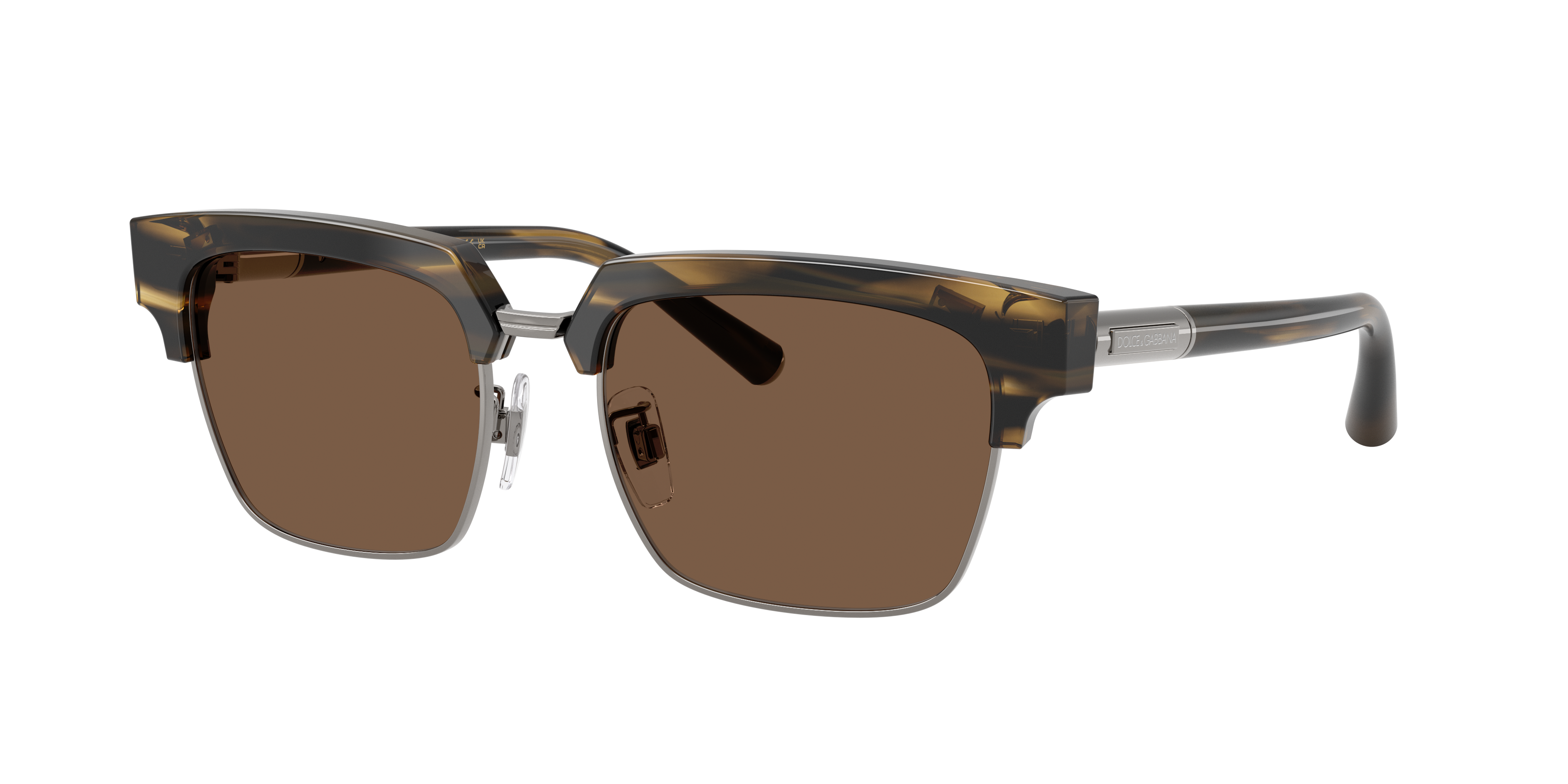Dolce&Gabbana Man Sunglass DG4522 -  Frame color: Striped Brown, Lens color: Brown