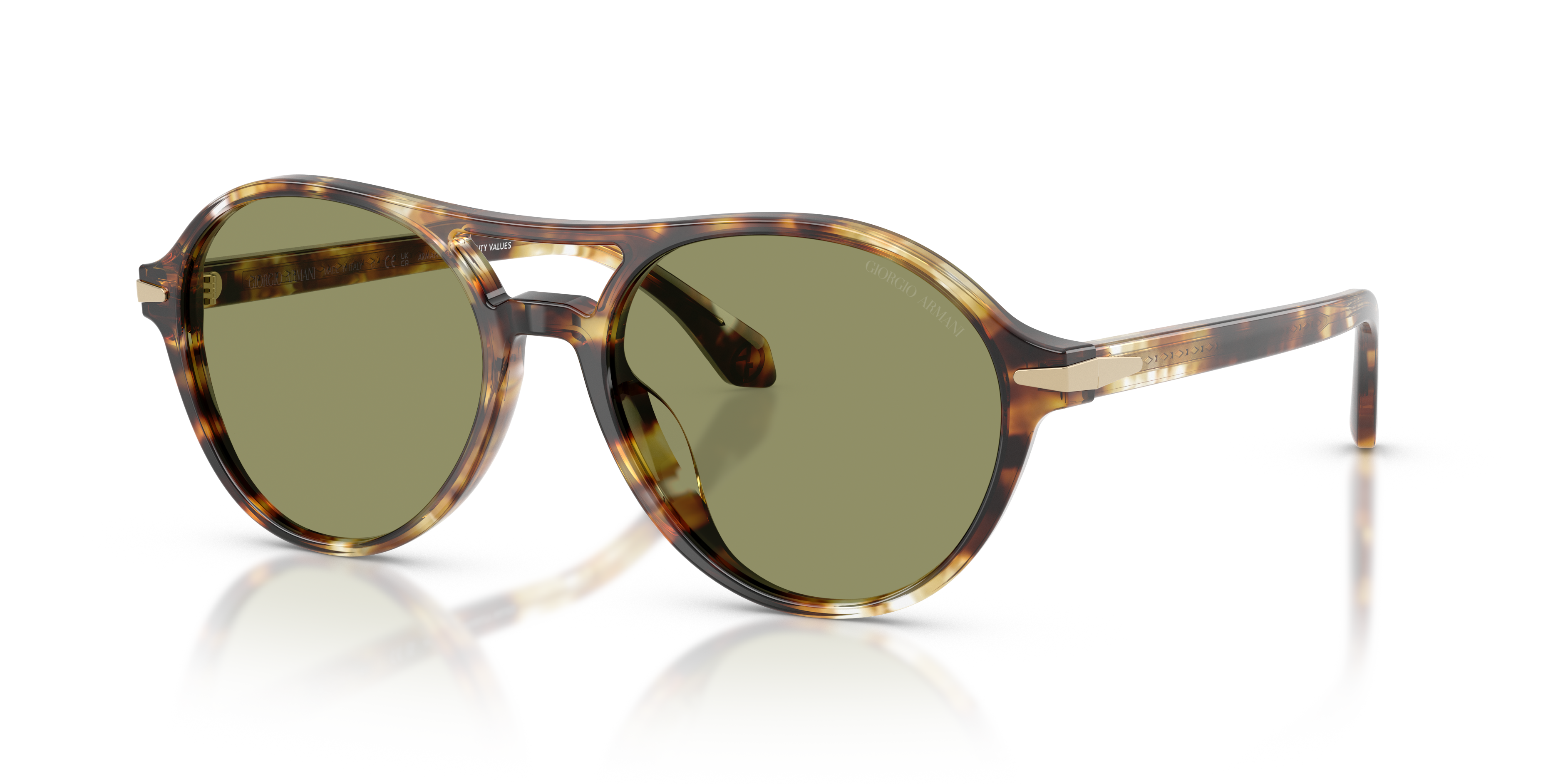Giorgio Armani AR8236U M (55 - 18) with Green lenses and Tortoise