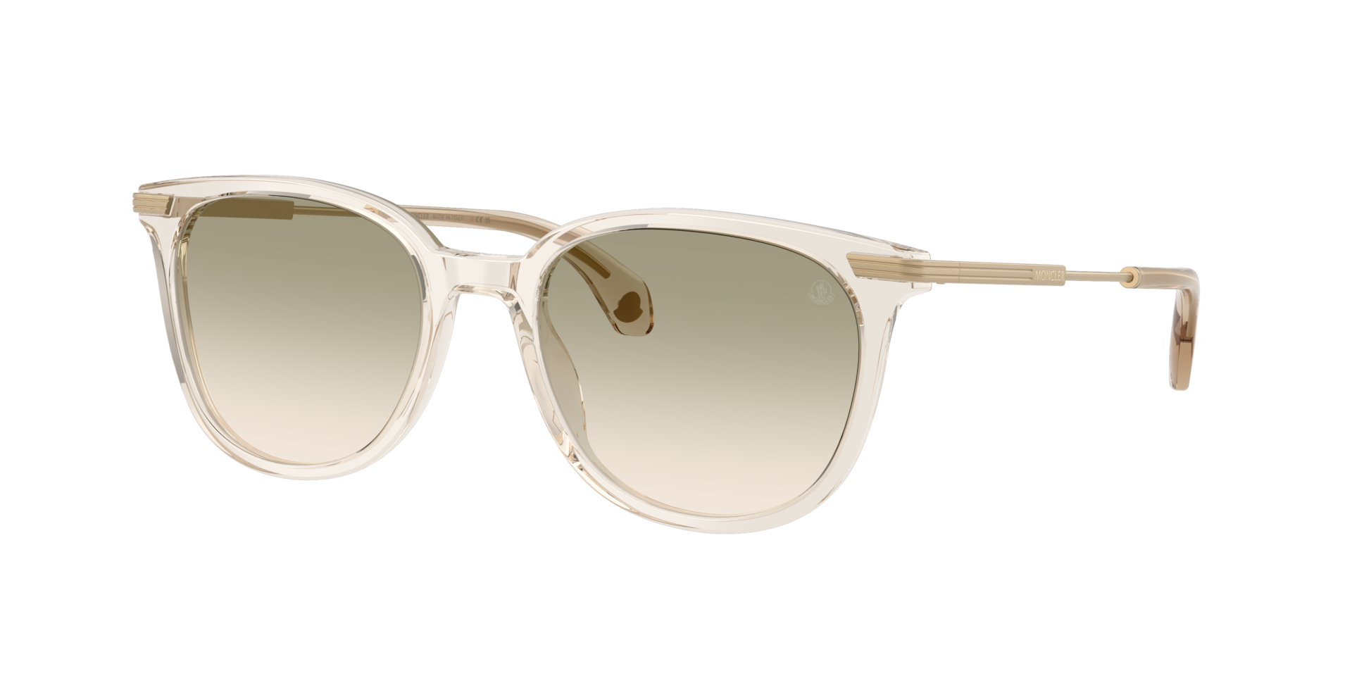 Moncler Unisex Sunglass ME6013 Korra -  Frame color: Shiny Butter, Lens color: Gradient Brown