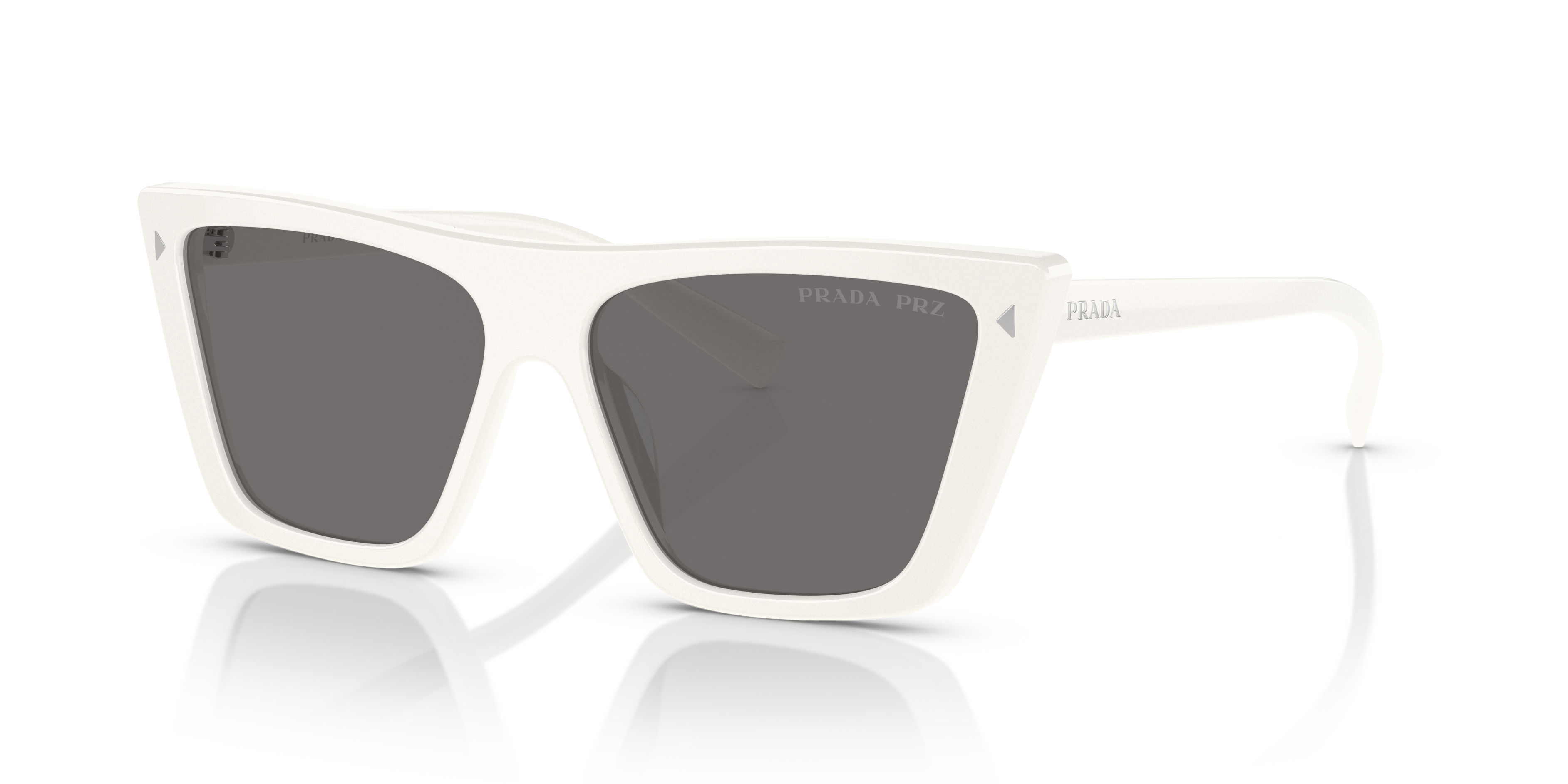 Prada PR 21ZS XS (55 - 14) with Grey lenses and White frame