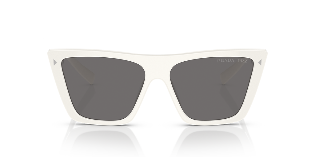Prada PR 21ZS XS (55 - 14) with Grey lenses and White frame