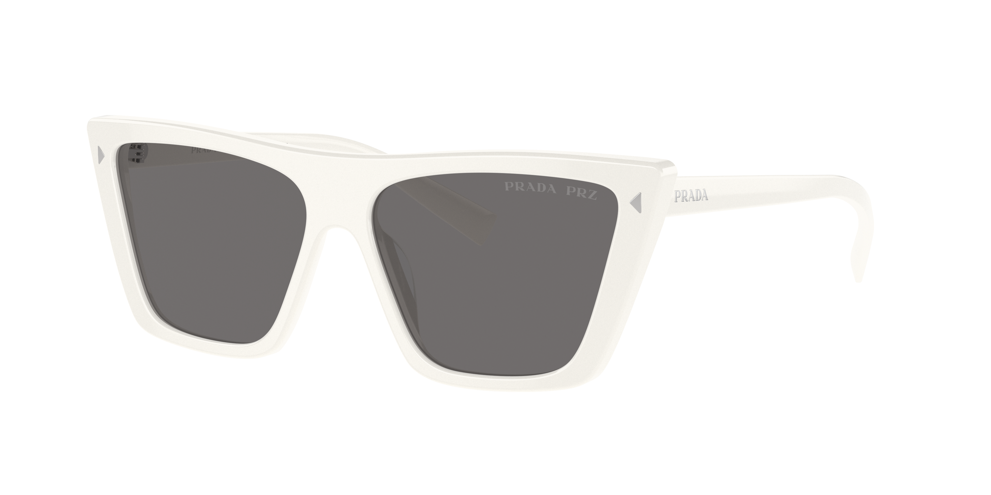 Prada PR 21ZS XS (55 - 14) with Grey lenses and White frame
