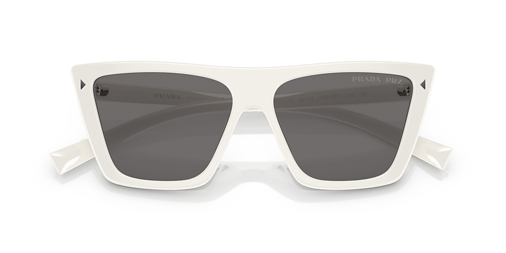 Prada PR 21ZS XS (55 - 14) with Grey lenses and White frame