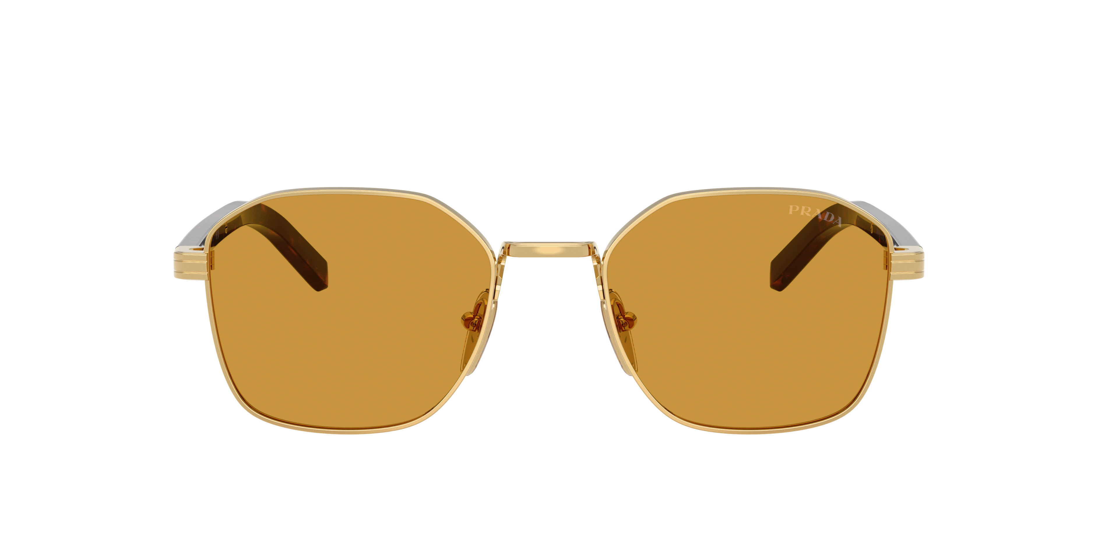 Prada PR C50S XS (51 - 20) with Brown lenses and Gold frame