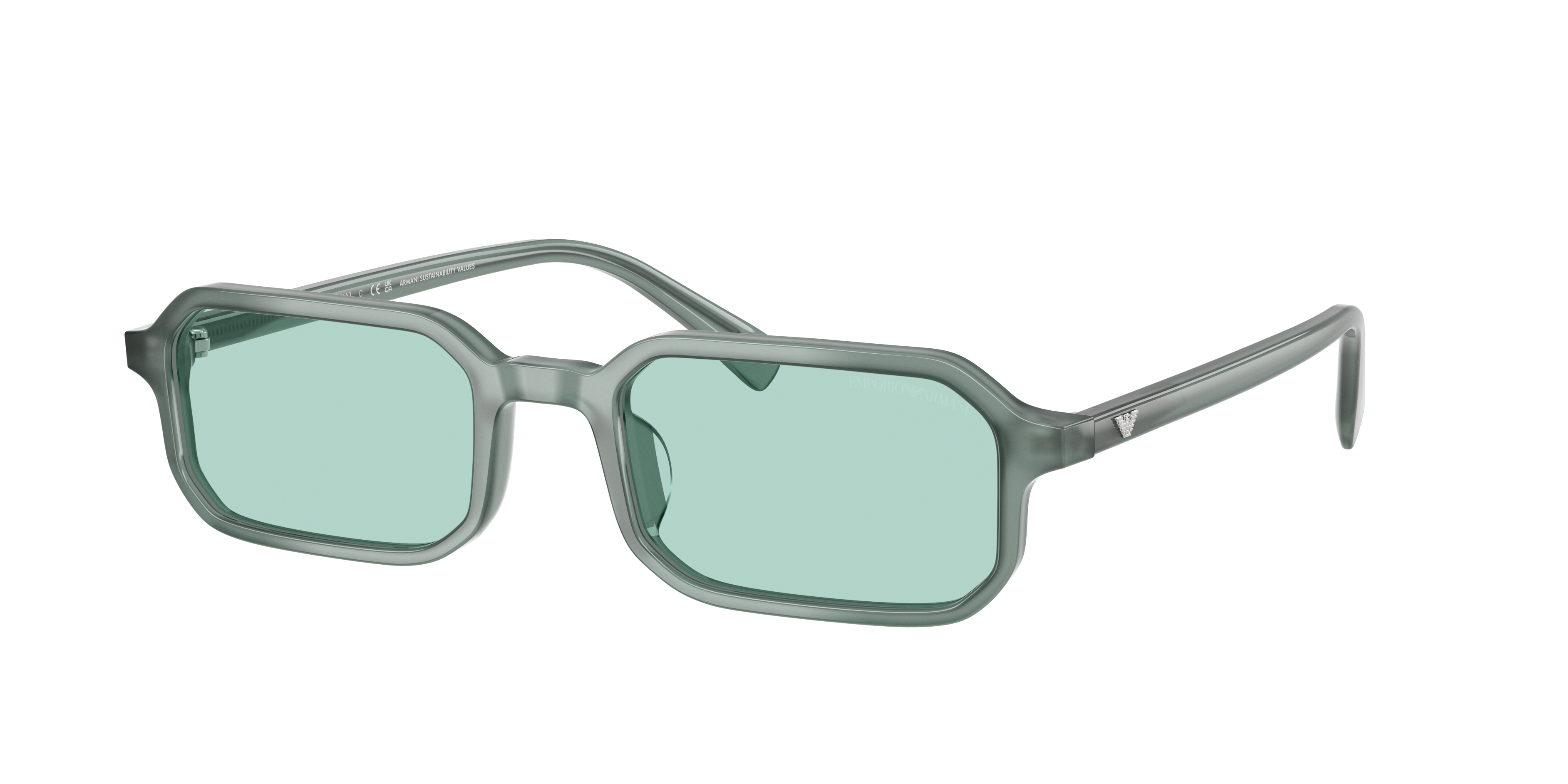 Emporio Armani Man Sunglass EA4253U -  Frame color: Shiny Opaline Light Blue, Lens color: Light Azure