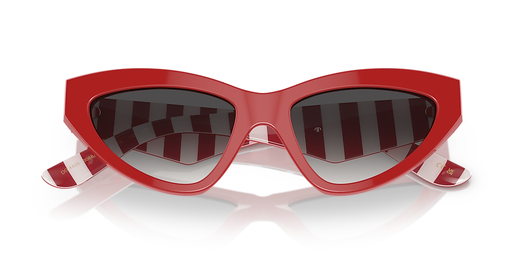 DOLCE&GABBANA DG4439 Red - Women Luxury Sunglasses, Grey Gradient Lens