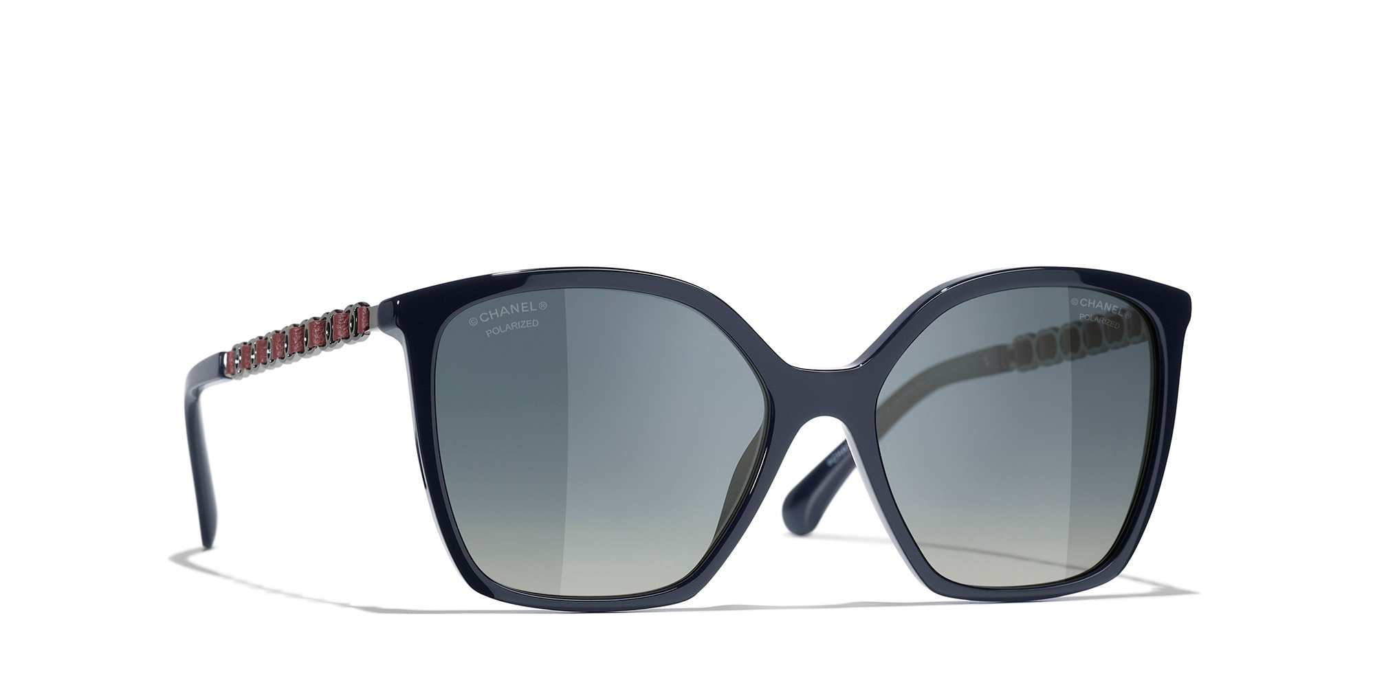 Chanel Woman Sunglass Square Sunglasses CH5546Q -  Frame color: Blue Vendome, Lens color: Blue