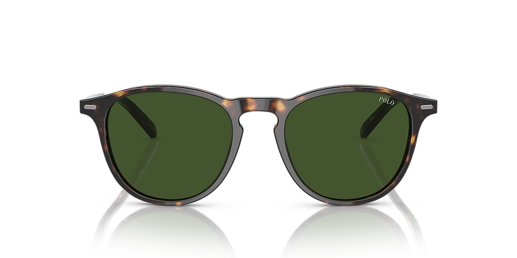 POLO RALPH LAUREN PH4181 Shiny Dark Havana - Man Sunglasses, Bottle Green Lens